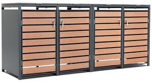 Carcasă pentru 4 coșuri de gunoi 120l sau 240l Bremen CoverTech
