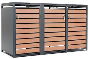 Carcasă pentru 3 coșuri de gunoi 120l sau 240l Bremen CoverTech