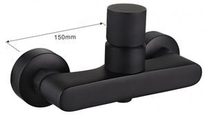 Robinet de duș cu buton Mexen Royo One, negru, 72241-70