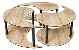 Set de 3 măsuțe de cafea Yanov (stejar). Promo -14%. 1153769