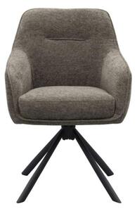 Scaun de dining pivotant Avola chenille grafit, picioare metalice