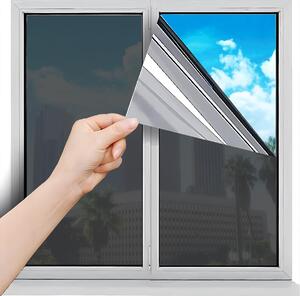 Autocolant geamuri 60 x 300 cm, protectie UV, Argintiu