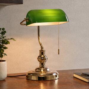 Lindby Lampa de masă Milenka, alamă, înălțime 39 cm, metal, Auriu / Alamă, Camera de zi / sufragerie, Metal, Antichitate