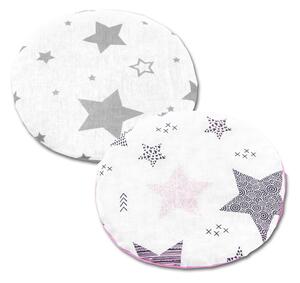 Set 2 pernute anticolici cu samburi de cirese Kidizi Galaxy Pink Stars, 19 cm