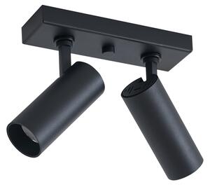 Plafonieră modernă neagră cu LED inclus, cu dimmer, cu 2 lumini - Tate
