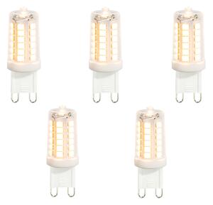Set de 5 becuri LED G9 transparente 3,5W 480 lm 2700K