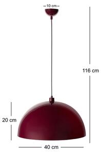 Brilagi - Lustră LED suspendată pe cablu METALO 1xE27/40W/230V diam. 40 cm burgund/aramă