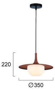 Candelabru pe cablu FRED 1xG9/10W/230V, maro