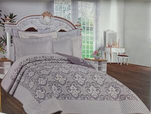 Set Cuvertura Pat Deluxe - Cuvertura Pat (240x260) + 2 Fete Perna (60x80) Bej