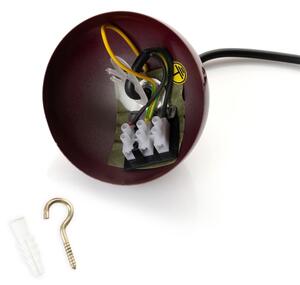 Brilagi - Lustră LED suspendată pe cablu METALO 1xE27/40W/230V diam. 40 cm burgund/aramă