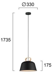 Lustru suspendat pe cablu CLIP 1xE27/40W/230V negru/maro