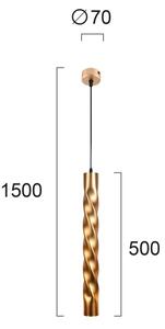 Lustră suspendată pe cablu MARLEY, 1x GU10/30W/230V, finisaj auriu