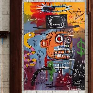 Tablou Canvas Premium LuxCanva® B1102, Inteligenta Artificiala , Birou, Albert Einstein, Abstract, Dormitor, Relativitate, Culori Vibrante