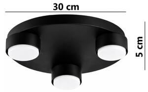Brilagi - Plafonieră LED RGB dimabilă MONO, 3x GX53/14W/230V, Wi-Fi Tuya, diametru 30 cm, neagră
