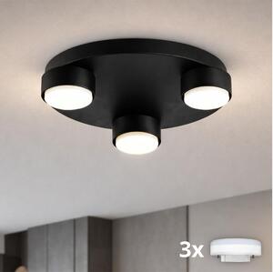 Brilagi - Plafonieră LED RGB dimabilă MONO, 3x GX53/14W/230V, Wi-Fi Tuya, diametru 30 cm, neagră