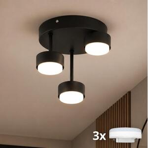 Brilagi - Lustra aplicată LED RGB dimabilă MONO 3xGX53/14W/230V Wi-Fi Tuya neagră