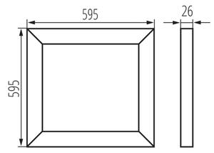 Kanlux 46070 - Cadru LED pentru plafon casetat AVAR LED/32W/230V 3000/4000/6000K 60x60 cm UGR<19