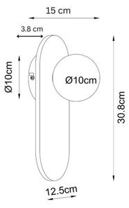 MAXLIGHT W0476 - Aplica de perete POINT 1xG9/7W/230V maro