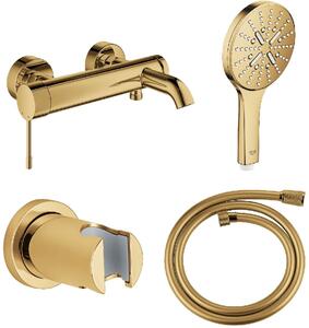 Set baterie cadă-duș Grohe Essence 33624GL1, duș de mână Grohe Rainshower 26574GL0, 27074GL0, 28362GL1