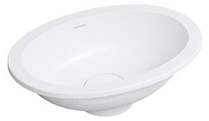 Omnires Shell M+ lavoar 38x25 cm ovale sub blat alb mat SHELL380UPBM