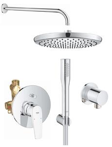 Set baterie cadă-duș Grohe Start Flow 29117000, cap de duș Grohe Vitalio Start Shower System 26815000, 27369000, 27851000, 26963001
