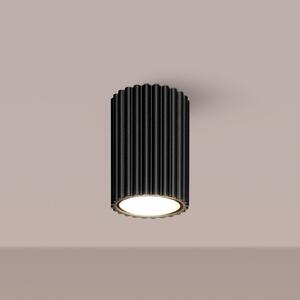 SOLLUX LIGHTING Plafonieră Carbon, negru, înălțime 10 cm, aluminiu, reglabil, Negru, Camera de zi / sufragerie, Aluminiu, Modern