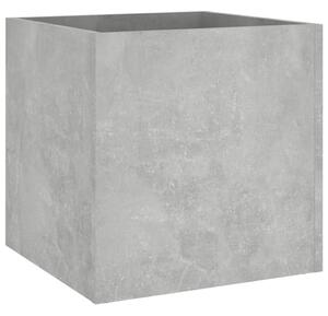 Jardinieră cutie, gri beton, 40x40x40 cm, lemn compozit