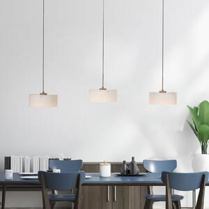 Paul Neuhaus Lampă suspendată LED MARIKA, bej/alb, 105 cm, 3 becuri, sticlă, dimabilă, reglabil, Bej, Camera de zi / sufragerie, Sticlă, Modern