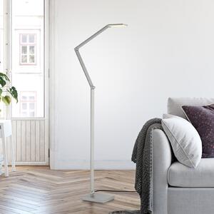Paul Neuhaus Lampadar LED SAMSKY, oțel, înălțime 161 cm, variator tactil din metal, reglabil, Metalic, Camera de zi / sufragerie, Aluminiu, Modern