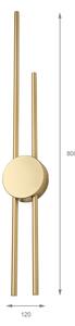 Aplica de perete LED LANA LED/15W/230V 4000K auriu mat