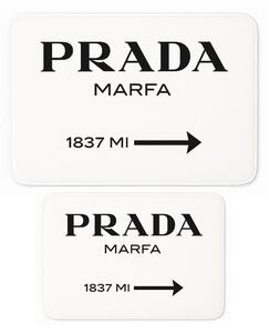 Covorașe de baie albe 2 buc. din catifea 60x100 cm Prada – Mila Home