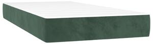 Saltea de pat cu arcuri, verde închis, 120x190x20 cm, catifea