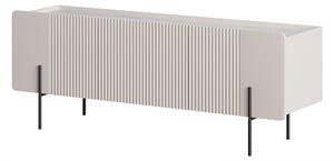 Dulap TV Malmi 150 cm pe bază de metal - cașmir / alb crem / picioare negre