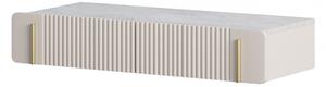 Masuta de toaleta suspendata Malmi 100 cm cu sertare - cashmir / crema bianca / gold