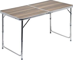 Masă camping pliabilă Cattara Double 120x60x66 cm maro