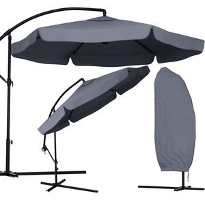 Umbrela de soare pliabila de gradina gri, LEVI 300 cm + ambalare gratuită