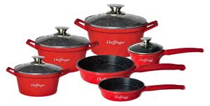 Set Cratite 6 Piese Cheffinger Diamond Acoperire cu marmura Rosu