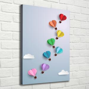Imprimare tablou canvas baloane de inima