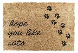 Covoraș de intrare din fibre de nucă de cocos 40x60 cm Hope You Like Cats – Artsy Doormats