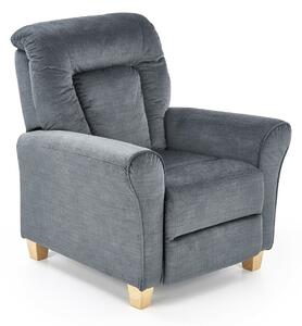 Fotoliu recliner Houston 848Gri inchis, 8x9x9cm, Tapiterie, PicioarePicioare: Lemn