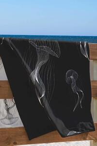 Prosop de plajă Jellyfish negru