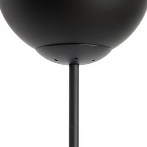 Lampa de podea retro neagra cu sticla transparenta - Eclipse