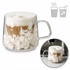 JAKS Pahar termic cu flori albe 180 ml 1 buc Whitt