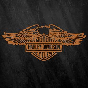 DUBLEZ | Tablou din lemn - Sigla Harley Davidson