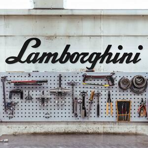 DUBLEZ | Inscripție din lemn pentru perete - Lamborghini