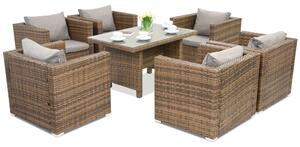 Mobilier de grădină din technorattan Roma Premium 6 Garden Point maro