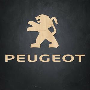 DUBLEZ | Inscripție și siglă din lemn - Peugeot