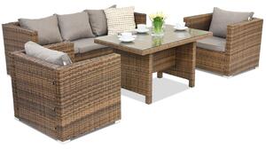 Mobilier terasă din tehnoratan Roma Apetito 5 Garden Point maro