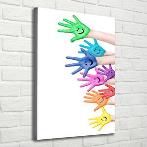 Imprimare tablou canvas mâinile vopsite