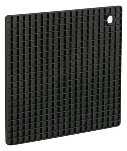 BISK Erga Basic, covoraș de bucătărie pătrat din silicon 175x175x8 mm, negru, ERG-03746